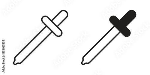 Eye dropper icon silhouette abstract design. vector clipart designs