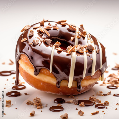 Dark Chocolate Drizzle Donut
