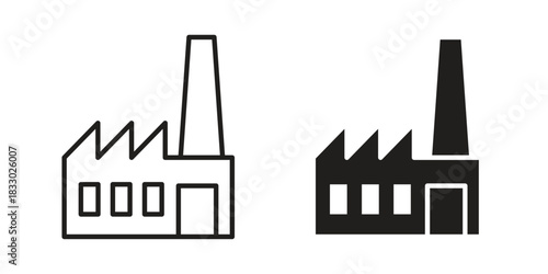 Factory icon silhouette abstract design. vector clipart designs