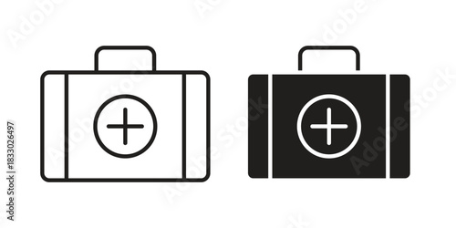 First aid icon silhouette abstract design. vector clipart designs