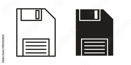 Floppy disk icon silhouette abstract design. vector clipart designs