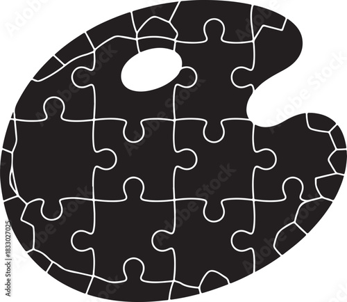 Palette Puzzle Creative Concept