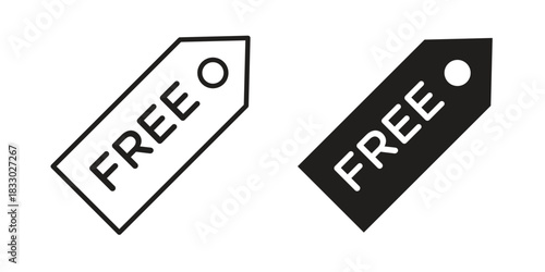 Free tag icon silhouette abstract design. vector clipart designs