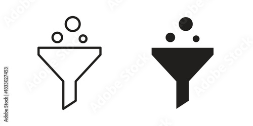 Funnel icon silhouette abstract design. vector clipart designs