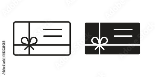 Gift card icon silhouette abstract design. vector clipart designs