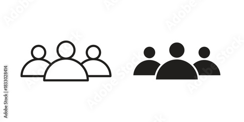 Group icon silhouette abstract design. vector clipart designs