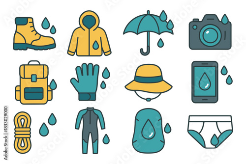 Rainy day essentials: gear for outdoor adventures.