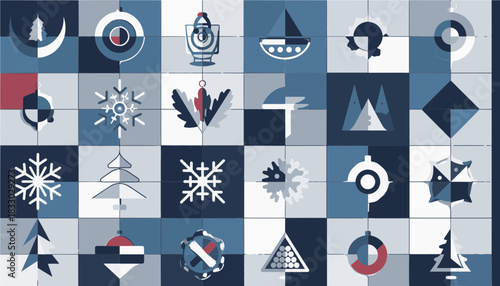 vector illustration of a set of nautical elements