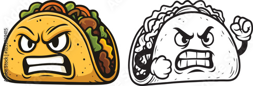 tacos vector illustrator in white background