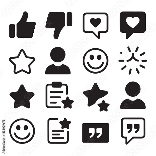 Customer satisfaction set vector