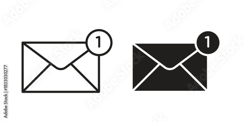 Inbox icon silhouette abstract design. vector clipart designs