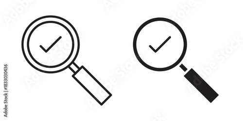 Inspection icon silhouette abstract design. vector clipart designs