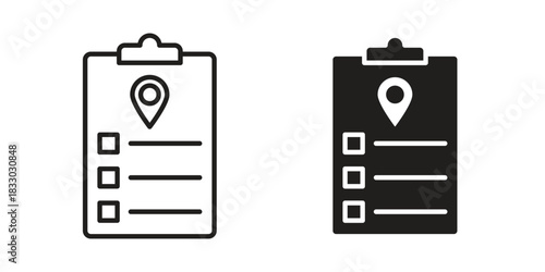 Itinerary icon silhouette abstract design. vector clipart designs