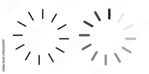 Loading icon silhouette abstract design. vector clipart designs