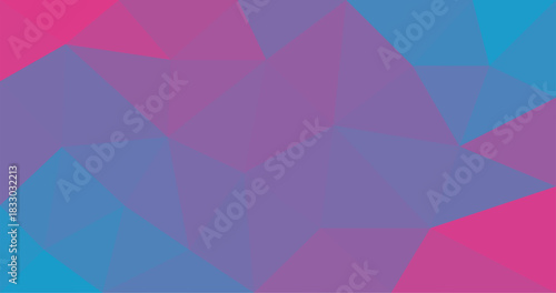 Abstract Low Polygon geometric Texture Blue pink purple colors