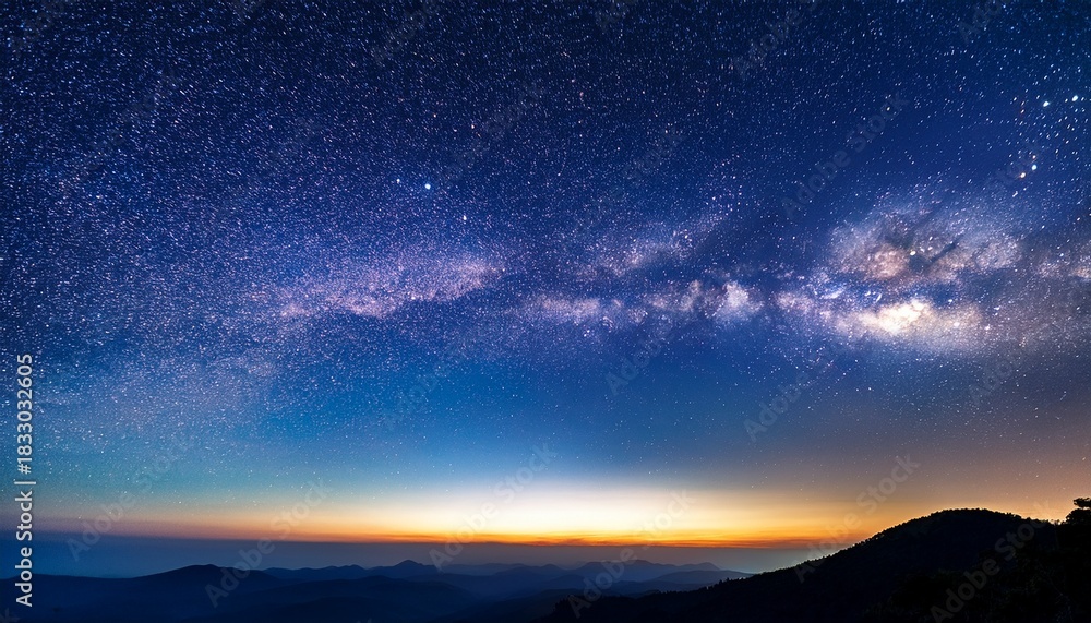 Fototapeta premium Milky Way Galaxy With Star And Noise Blue Background Abstract Milky Way Galaxy With Stars For Background