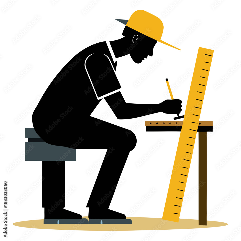 Obraz premium construction worker with hammer