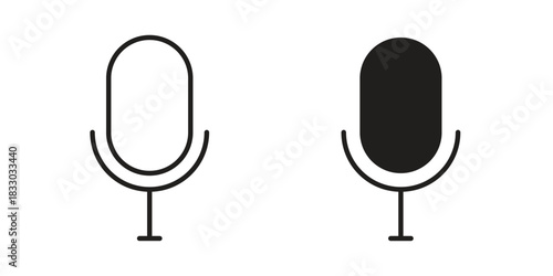 Microphone icon silhouette abstract design. vector clipart designs