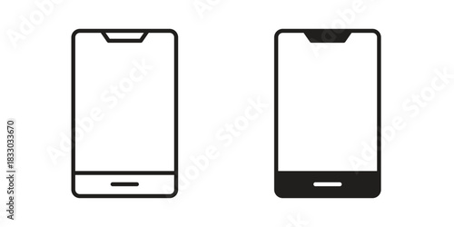 Mobile icon silhouette abstract design. vector clipart designs
