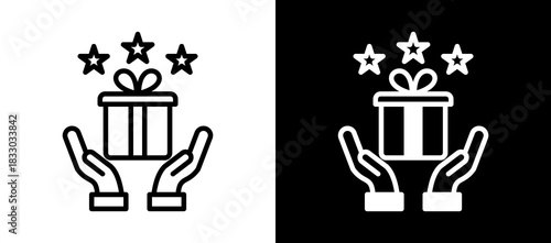 Loyalty Programs whiteblack icon