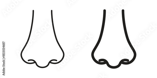 Nose icon silhouette abstract design. vector clipart designs