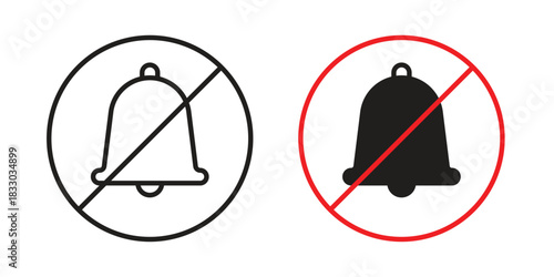 Notification off icon silhouette abstract design. vector clipart designs