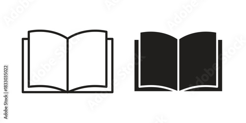 open book icon silhouette abstract design. vector clipart designs