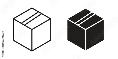 Package icon silhouette abstract design. vector clipart designs