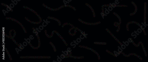 Abstract Colorful Shapes on Dark Backdrop Represents a Playful and Creative Pattern for Modern Designs and Artistic Expressions for Dynamic Visuals