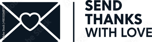 Love letter icon expressing gratitude and heartfelt thanks