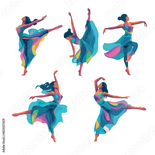 vector illustration of a man and woman dancing