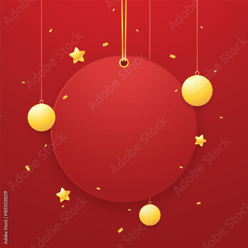 Christmas label. Festive Christmas text box vector. Perfect for seasonal messages or text and greetings.
