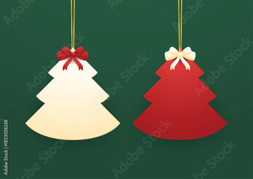 Christmas label. Festive Christmas text box vector. Perfect for seasonal messages or text and greetings.