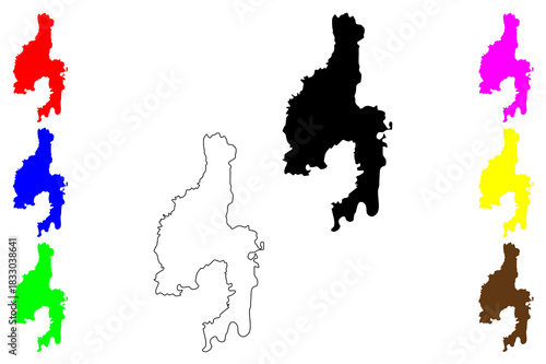 David city (Republic of Panama) map vector illustration, scribble sketch Ciudad de David map