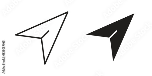 Send icon silhouette abstract design. vector clipart designs