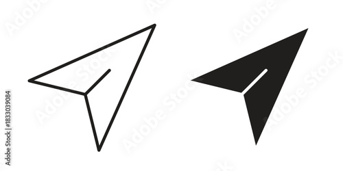 Send icon silhouette abstract design. vector clipart designs