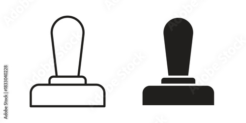 Stamp icon silhouette abstract design. vector clipart designs