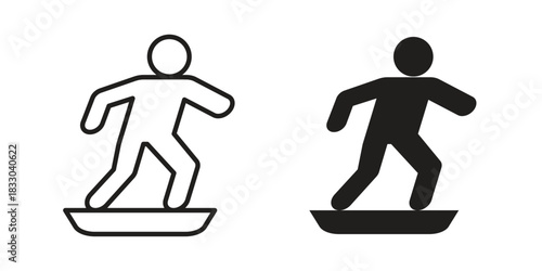 Surfer icon silhouette abstract design. vector clipart designs