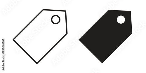 Tag icon silhouette abstract design. vector clipart designs