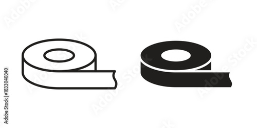 Tape icon silhouette abstract design. vector clipart designs