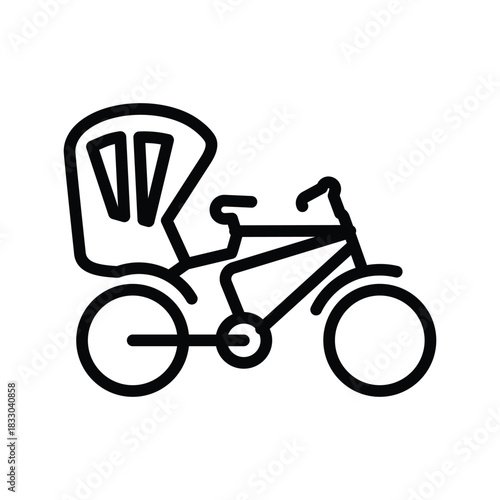 Pedicab rickshaw icon