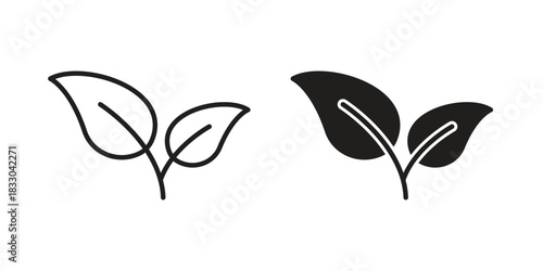 Vegan icon silhouette abstract design. vector clipart designs