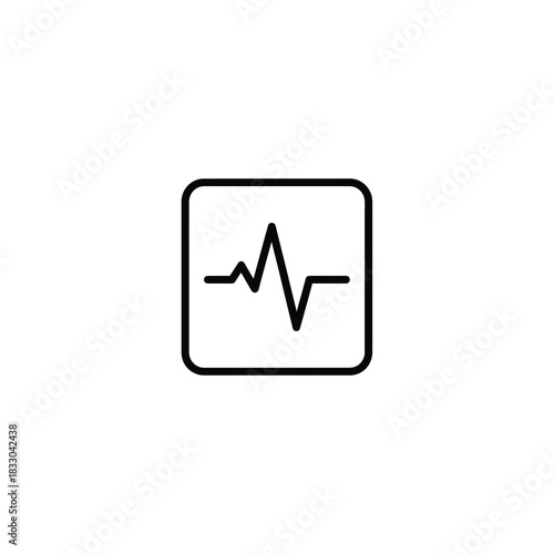 Pulse Line Square Icon