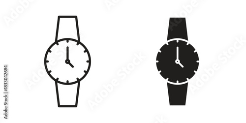 Watch icon silhouette abstract design. vector clipart designs