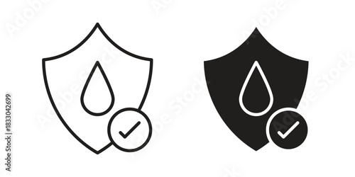 Waterproof icon silhouette abstract design. vector clipart designs