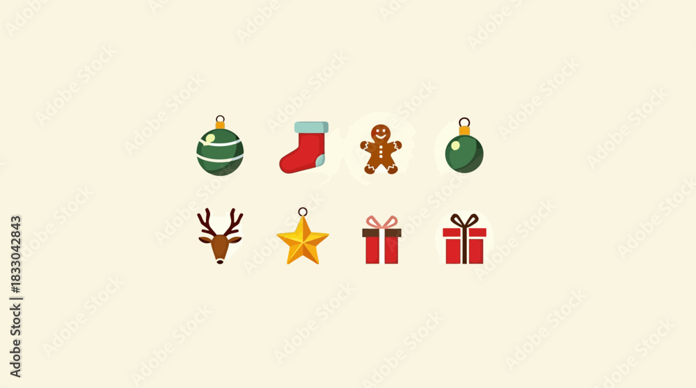 Fototapeta premium Cute Christmas Tree Corner Decor