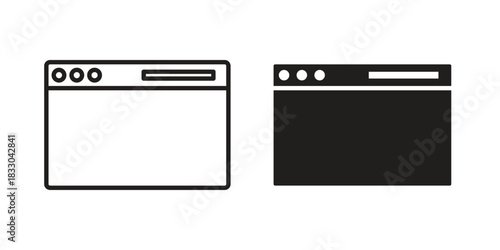 Web page icon silhouette abstract design. vector clipart designs
