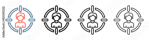 Target Audience Icon Collection Set Different Style