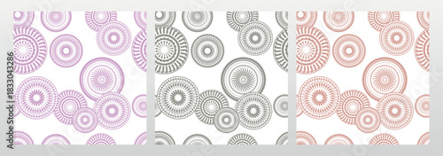 Set of abstract geometric patterns. Seamless vector backgrounds. Colored ornaments Graphic modern patterns Simple lattice graphic design