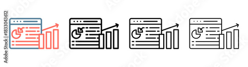 Web Analytics Icon Collection Set Different Style